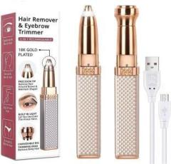 Belenzo Premium Rechargeable 2 in 1 eyebrow trimmer Face, Lips, Nose, facial Hair Removal Cordless Epilator