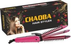 Chaoba 3 In 1 Hair Care Collection of Electric Hair Curler, Hair Straightener & Hair Crimper with Ceramic Plate. A2 Hair Styler