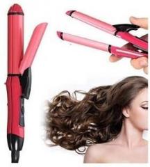 Cos Theta 2in1 Professional Solid Smooth Ceramic Hair Curler Curling Iron Rod Travel Hair Straightener Flat Hair Iron Instant Heat Up Salon Approved Anti Static Styling Roller 45W Hair Styler Hair Styler 1 Hair Styler