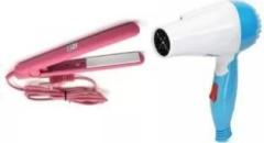 Coverbrown Mini Hair Straighter with Electric Foldable Hair Dryer With 2 Speed Control Hair Dryer
