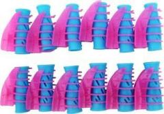Daiou Pink & Blue Pack of 12 Hair Rollers Hair Curler