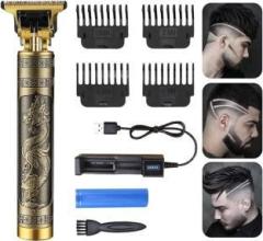 Dozti Professional Golden t99 Trimmer Haircut Grooming Kit Metal Body Rechargeable 57 Trimmer 120 min Runtime 4 Length Settings