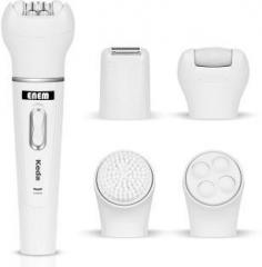 Enem Keda 5 in 1 Rechargeable Electric Beauty Tools Kit Epilator, Cleaning brush, Massager, Epilator For Women
