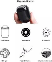 Flostrain Portable Capsule Electric Shaver mini electric capsule portable razor Shaver For Men, Women