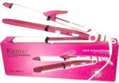 Kemei KM 1291 3 in 1 Professional Wet & Dry Hair Straightener 1291 3in1 Hair Straightener Cum Curler And Crimper Iron Hair Straightener