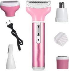 Km Electric Shaver 4 in 1 Rechargeable Hair Trimmer Women Hair Removal Machine Epilator Eyebrow Nose Trimmer Razor Cordless Epilator