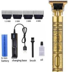 Lichee Professional Beard, Mustache, Head and Body Hair Golden Shaver Trimmer 120 min Runtime 4 Length Settings