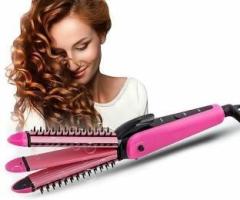 Oneness NHC 8890, 3 in 1 Hair Straightener, Hair Curler & Hair Crimper NHC8890 3 IN 1 Professional Hair Straightener Crimper Roller For Women H07 Hair Styler