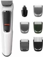 Philips MG3721/77 Cordless Multi Grooming 7 in 1 for Face Hair Body Nose Trimmer 60 min Runtime 1 Length Settings