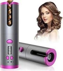 Prl Traders Hair Curler, Wireless Curling Iron Ceramic Rotating Cordless USB Rechargeable Timer LCD Digital Hair Curler Irons Hair Curler Electric Hair Curler