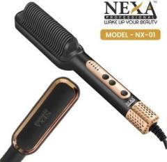 Professional Feel Nexa Hair Straightener Brush Comb to give your hair iconic glam look Best Heating up to 950' F With Damage Control Hair Straightener Brush