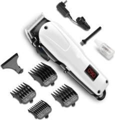Qfree Cordless LED Display Heavy Duty Salon Series, Low Voice Hair Trimmer 300 min Runtime 4 Length Settings