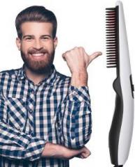 Rumpes Beard and Hair Straightening Brush Electric Comb for Men with Side Hair Detangling, Curly Hair Straightening for Beard Style, Hair Style, Women Short Hair Straightening Hair Straightener Brush Hair Straightener Hair Styler