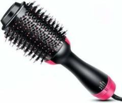 Soonick Hot Air Brush, One Step Hair Dryer, and Volumizer Styler, Professional 2 in 1 Salon Negative Ion Ceramic Electric Blow Rotating Straightener and Curly Comb with Anti Scald, Black Hair Straightener Brush