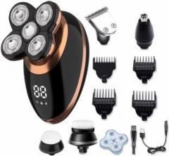 Surker Head Shavers for Bald Men 4d Electric Razor 5 in 1 Nose Beard Trimmer Hair Clipper Shaving Kit Rotary Shaver Cordless USB Rechargeable Facial Grooming Kit Waterproof Shaver For Men