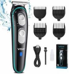 Vgr V 055 Professional Hair Clippers Rechargeable Cordless Beard Hair Trimmer Haircut Kit with Guide Combs Brush USB Cord for Men, Family or Pets Runtime: 120 min Trimmer for Men