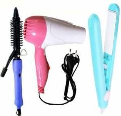 Willa Combo of Hair Dryer 1290 and Mini Hair straightener and 471 curler PACK OF 3 Hair Dryer