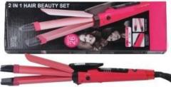 Wonder World 2 in 1 Curling Iron and Flat Iron with Automatic Rotation, 1 inch /25mm Automatic Hair Curler and Straightening Electric Hair Curler