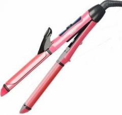 Zodiaque 2 in 1 Ceramic Plate Combo Beauty Set of Hair Straightener Plus Curler Electric Hair Curler
