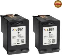 Aaos 682 Genuine Quality 2pcs Black Twin Pack Ink Cartridge