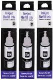 Ang L130 / Refill Ink for Use in / Epson L130 Multi Function Printer Black 70 ML Pack Of 3 Each Bottle Ink Black Ink Cartridge