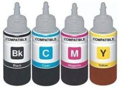Ang Refill Ink For Use In Epson L380 Multi Function Printer Cyan, Magenta, Yellow & Black 100 ML Each Bottle Multi Color Ink Multi Color Ink Cartridge Tri Color Ink Bottle