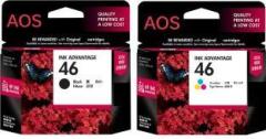 Aos HP 46 1SET Black + Tri Color Combo Pack Ink Cartridge
