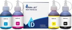 Dura Jet BT6000, BT5000 Refill Ink for Brother DCP T310, T510, T910, T710, T500, T4000W Black + Tri Color Combo Pack Ink Bottle