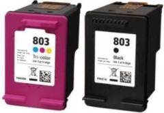 Gpn Print Ink Cartridge Compatible For HP 803 BLACK & TRICOLOR Ink Cartridge Combo Fo Black + Tri Color Combo Pack Ink Cartridge