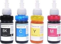 Greenberri Ink For Epson T664 L100, L110, L130, L200, Black + Tri Color Combo Pack Ink Bottle