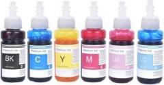 Greenberri Ink refill for Epson T673 Compatible for L801, L805, L1800, L800, L810, L850, L1300, L605 Black + Tri Color Combo Pack Ink Bottle