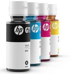 Hp INK CARTRIDGE InkJet Hp GT51 GT52 4 Color Set Genuine Official Original Ink Bottle For GT 5820 5810 Multi Color Ink Black + Tri Color Combo Pack Ink Bottle