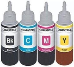 Jsm Refill Ink For Use In Canon Pixma E470 All In One Printer ink Cyan, Magenta, Yellow & Black 100 ML Each Bottle Multi Color Ink Cartridge Tri Color Ink Cartridge