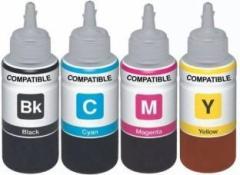Printcare Refill ink For Epson L3150 Multi function Wireless Color Printer Black + Tri Color Combo Pack Ink Bottle