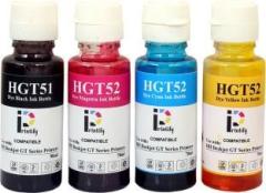Printify REFILL INK HP GT51 GT52 Compatible for HP Printer 115, 310, 315, 316, 319, 410 Black + Tri Color Combo Pack Ink Bottle