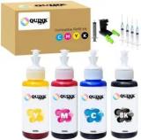 Quink 805 Refill Ink for HP Cartridges 802 678 901 818 21 22 680 27 703 704 803 685 862 920 808 960 100ml Black + Tri Color Combo Pack Ink Cartridge