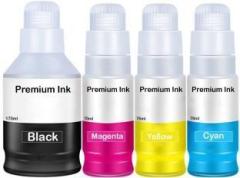 R C Print GI 71 Ink For Canon Pixma G1020, G2020, G2021, G2060, G3020, G3060 Black + Tri Color Combo Pack Ink Bottle