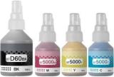 R C Print Ink for DCP T300, T500W, T700W, MFC T800W Black + Tri Color Combo Pack Ink Bottle