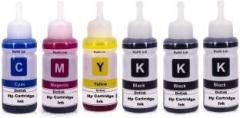 Refill Ink HP Cartridge Dye Ink Compatible for HP 678, 802, 901, 818, 21, 22, 27, 46, 56, 57, 680, 703, 704, 803, 818, 900, 1050, 1515, 2000, 2050, 2131, 2515 & 5085 Inkjet Printer Black + Tri Color Combo Pack Ink Bottle