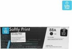 Softly Print 88A CC388A Laserjet Toner Cartridge for HP Laserjet Printer M1136; MFP;P1007; P1106; P1108; P1008; M1213nf; MFP; M126nw MFP; M1218nfs; M128fw MFP; M128fn ;MFP; M226DW;M226DN Black Pack of 1 Black Ink Cartridge