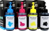 Splashjet T664 Ink For Epson L130, L380, L210, L220, L310, L350Printers Black + Tri Color Combo Pack Ink Bottle