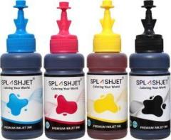 Splashjet T664 Refill Ink for Epson L130, L360, L380, L361, L565, L210, L220, L310, L350, L355, L365, L385, L405, L455, L485 Printers PA1004 Black + Tri Color Combo Pack Ink Bottle