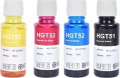Teqbot Compatible With GT 51 & GT52 Ink Refill Ink For use in HP DeskJet 5810, 5811, 5820, 5821 INKTANK Wireless 310, 315, 316, 319, 410, 415, 416, 419, HP Smart Tank 115, 500, 510, 515, 516, 720, 750, 790 Printers Black + Tri Color Combo Pack Ink Bottle