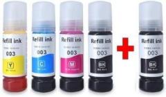 Tequo Ink Refill for Epson 003, L3200, L3210, L3211, L3215, L3216, L3250, L3252 Black + Tri Color Combo Pack Ink Bottle