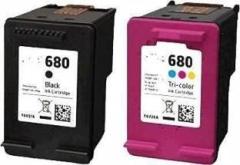 Trendvision 680 Combo Cartridge for USE in HP Deskjet Ink, 2138 Printer Black & Tricolor Black + Tri Color Combo Pack Ink Cartridge