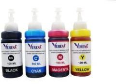 Verena Refill Ink Compatible for Use in HP 680, 1118, 2135, 2138, 3635, 3636 Printers Black + Tri Color Combo Pack Ink Bottle
