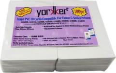 Yorkker Inkjet ID Cards Compatible With Canon Printers G1000, G2000, G2010, G3000, G3010, G4000, G4010 PRINTERS Used for ID Cards, Aadhar Card, Gate Pass, Membership Card, Library Card White Ink Cartridge