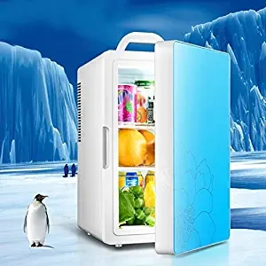Amazeus 16 Litres Cabinet Type Car Home Dual Purpose Blue Hot And Cold Small Refrigerator