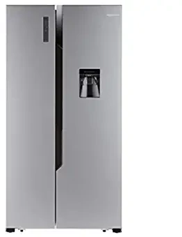 Amazonbasics 564 Litres Silver Steel Finish Side by Side Door Refrigerator
