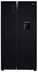 Amazonbasics 564 Litres Black Glass Door Side by Side Door Refrigerator